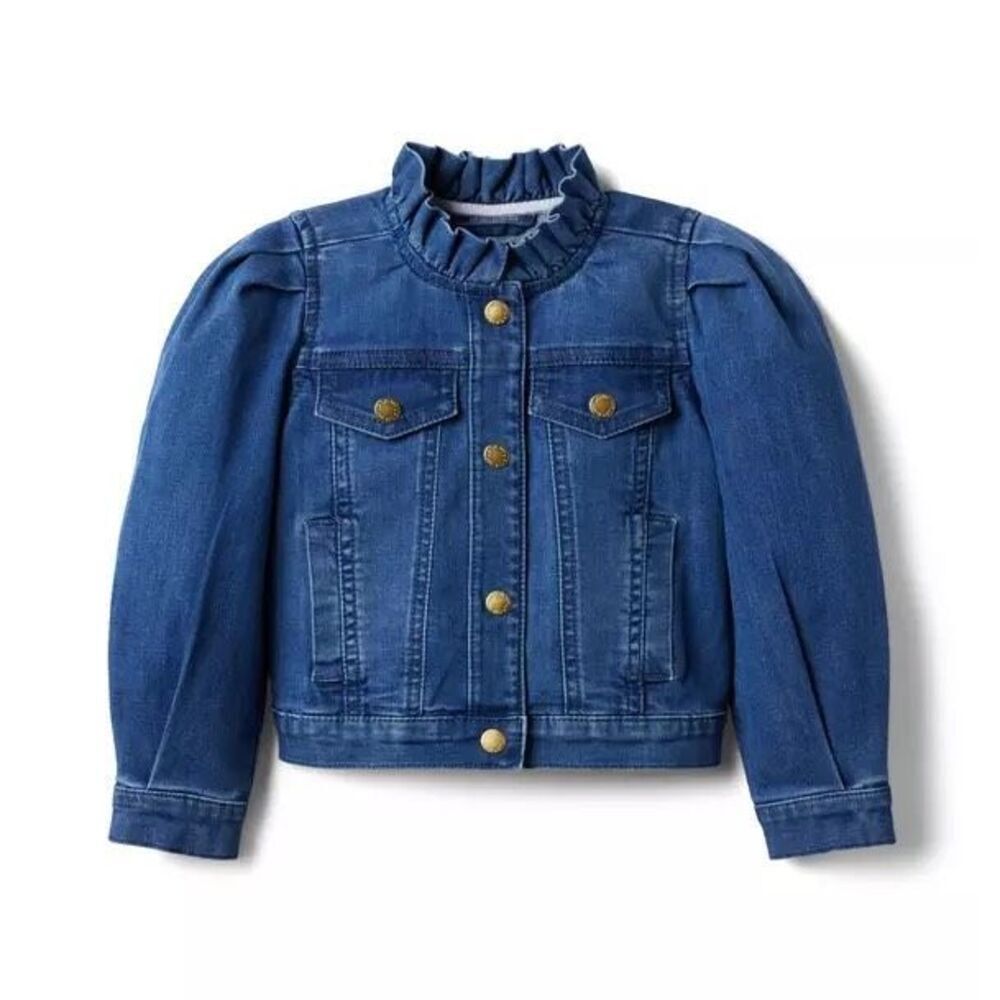 Janie & Jack Denim Puff Sleeve Jacket Size 3-4T Girls
